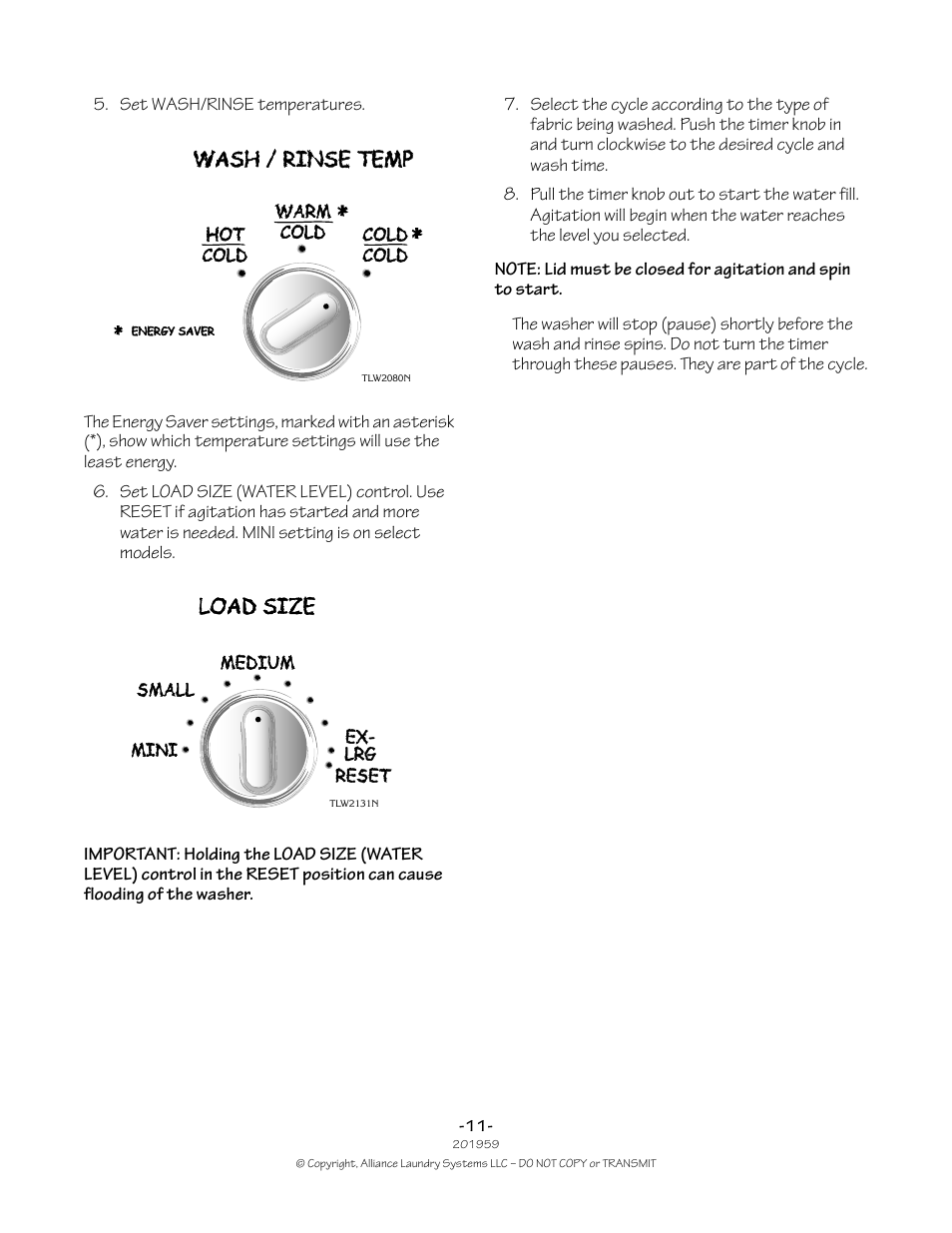 Alliance Laundry Systems 201959R1 User Manual | Page 11 / 22