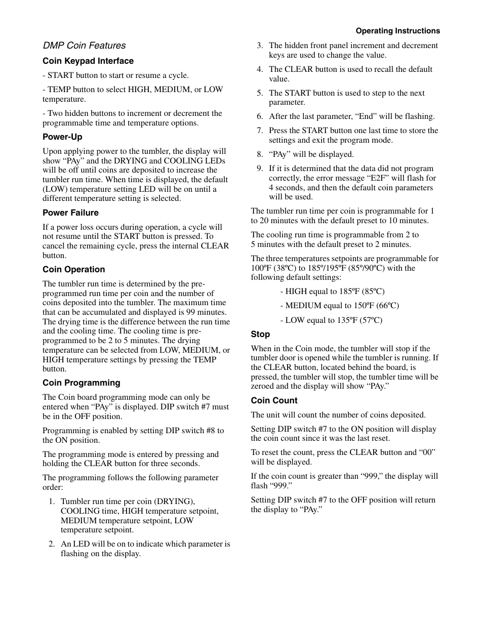 Alliance Laundry Systems Drying Tumblers 50 Pound Capacity 75 Pound Capacity Model Identification Part No. 70400301R3 User Manual | Page 19 / 30