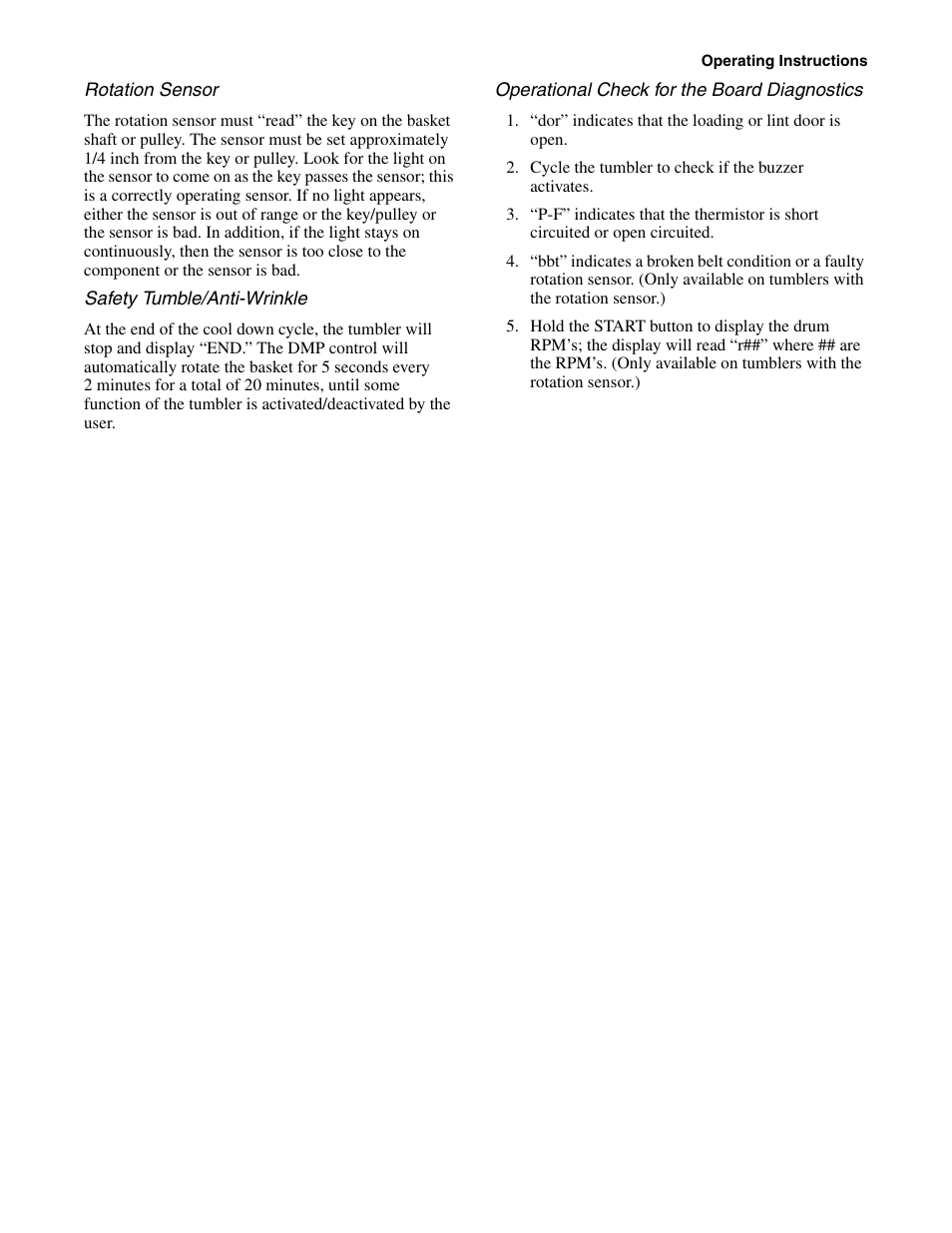 Alliance Laundry Systems Drying Tumblers 50 Pound Capacity 75 Pound Capacity Model Identification Part No. 70400301R3 User Manual | Page 23 / 30
