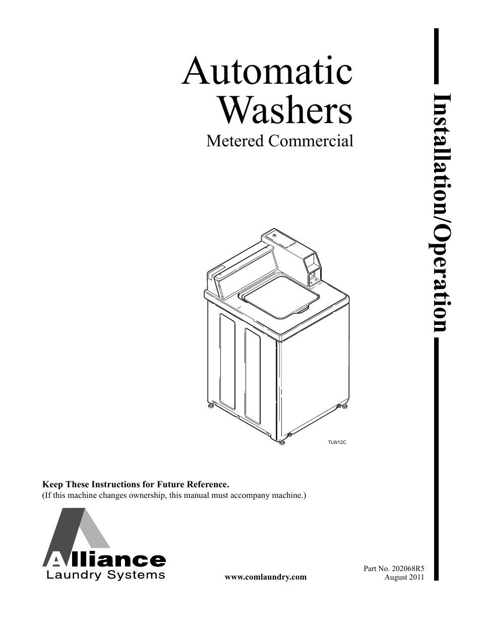 Alliance Laundry Systems TLW12CTLW12C User Manual | 26 pages