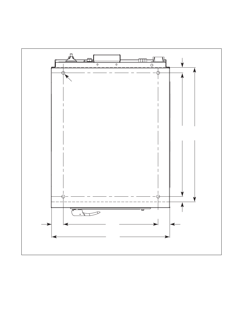 Mechanical installation, Frame dimensions and mounting bolt location, Important: drawing is not to scale | Installation, Figure 7 | Alliance Laundry Systems CFD16C User Manual | Page 18 / 29