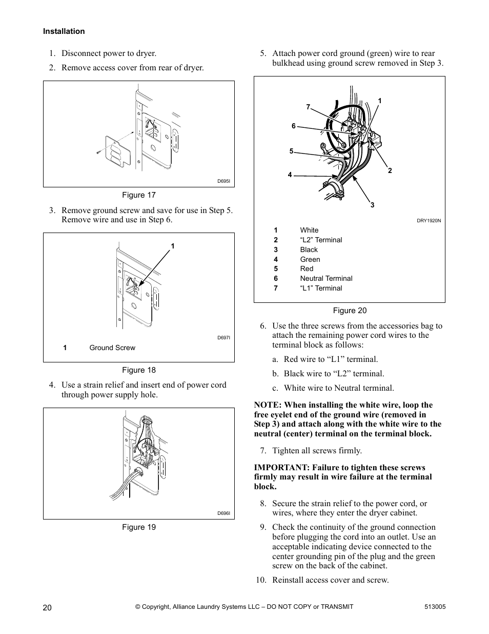 Alliance Laundry Systems DRY710C User Manual | Page 22 / 36