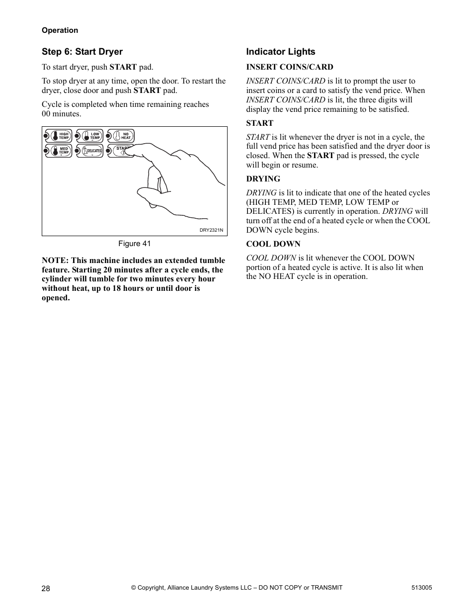 Alliance Laundry Systems DRY710C User Manual | Page 30 / 36