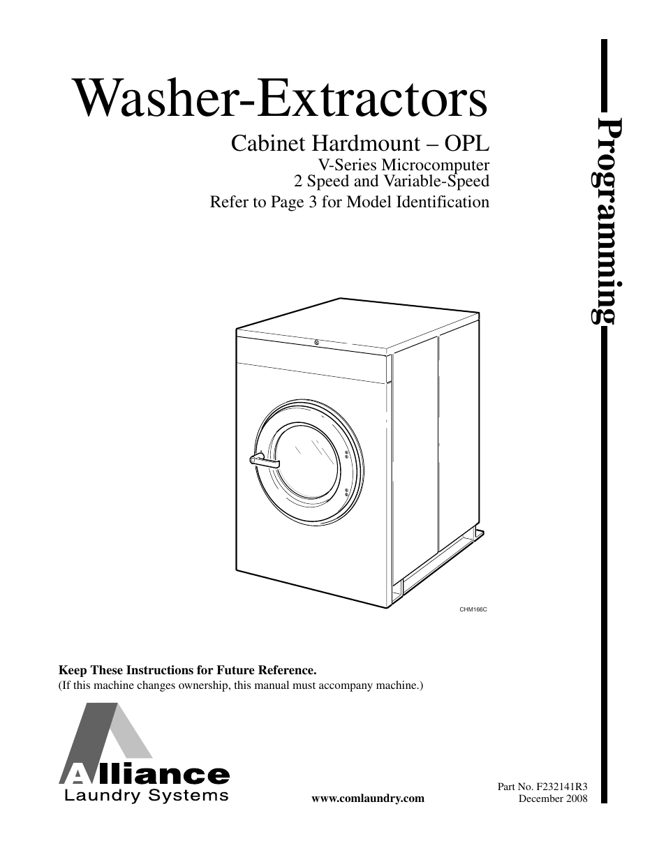 Alliance Laundry Systems CABINET HARDMOUNT HC80VNV User Manual | 20 pages