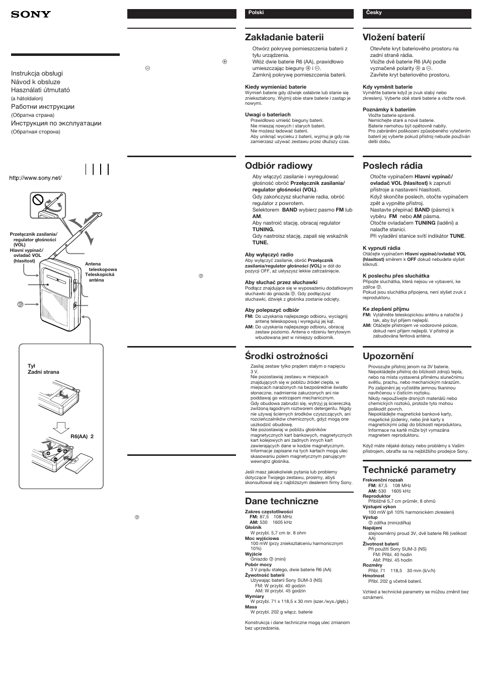 Sony ICF-S10MK2 User Manual | 2 pages