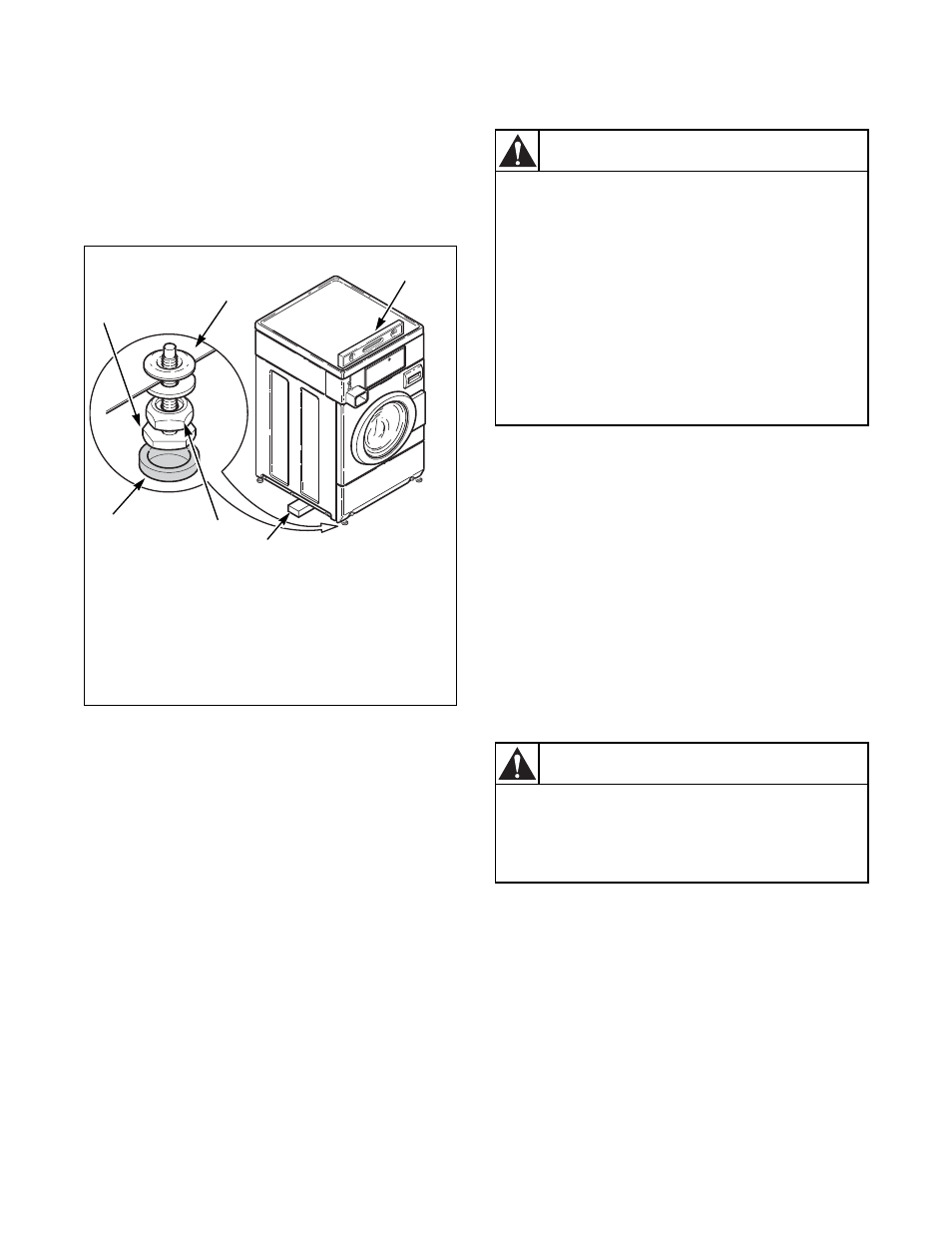 Step 3: connect fill hoses, Warning | Alliance Laundry Systems FLW1525C User Manual | Page 10 / 28