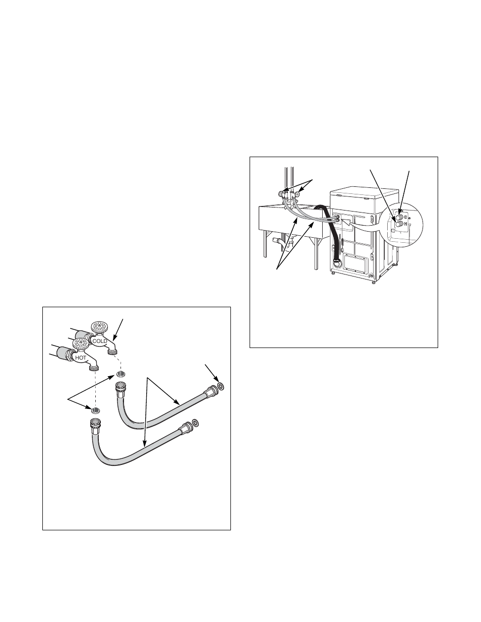 Connecting hoses | Alliance Laundry Systems FLW1525C User Manual | Page 11 / 28