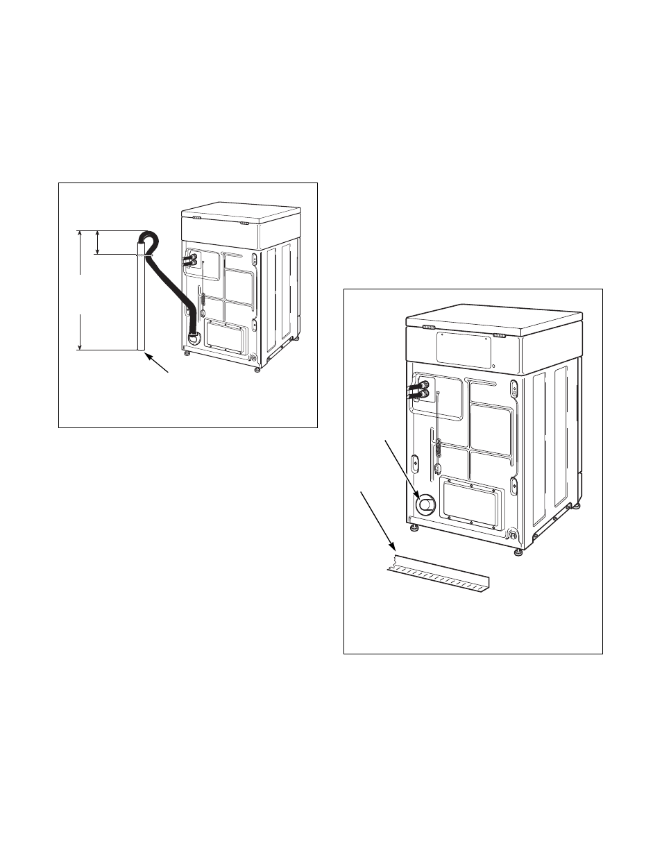Step 5: (gravity drain models only), Connect drain outlet to drain system, Standpipe installation | Alliance Laundry Systems FLW1525C User Manual | Page 13 / 28