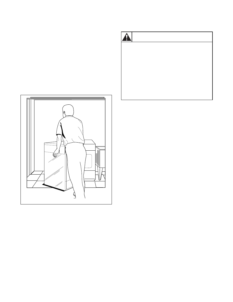 Installing the washer, Step 1: position washer near installation area, Step 2: position and level the washer | Warning | Alliance Laundry Systems FLW1525C User Manual | Page 9 / 28