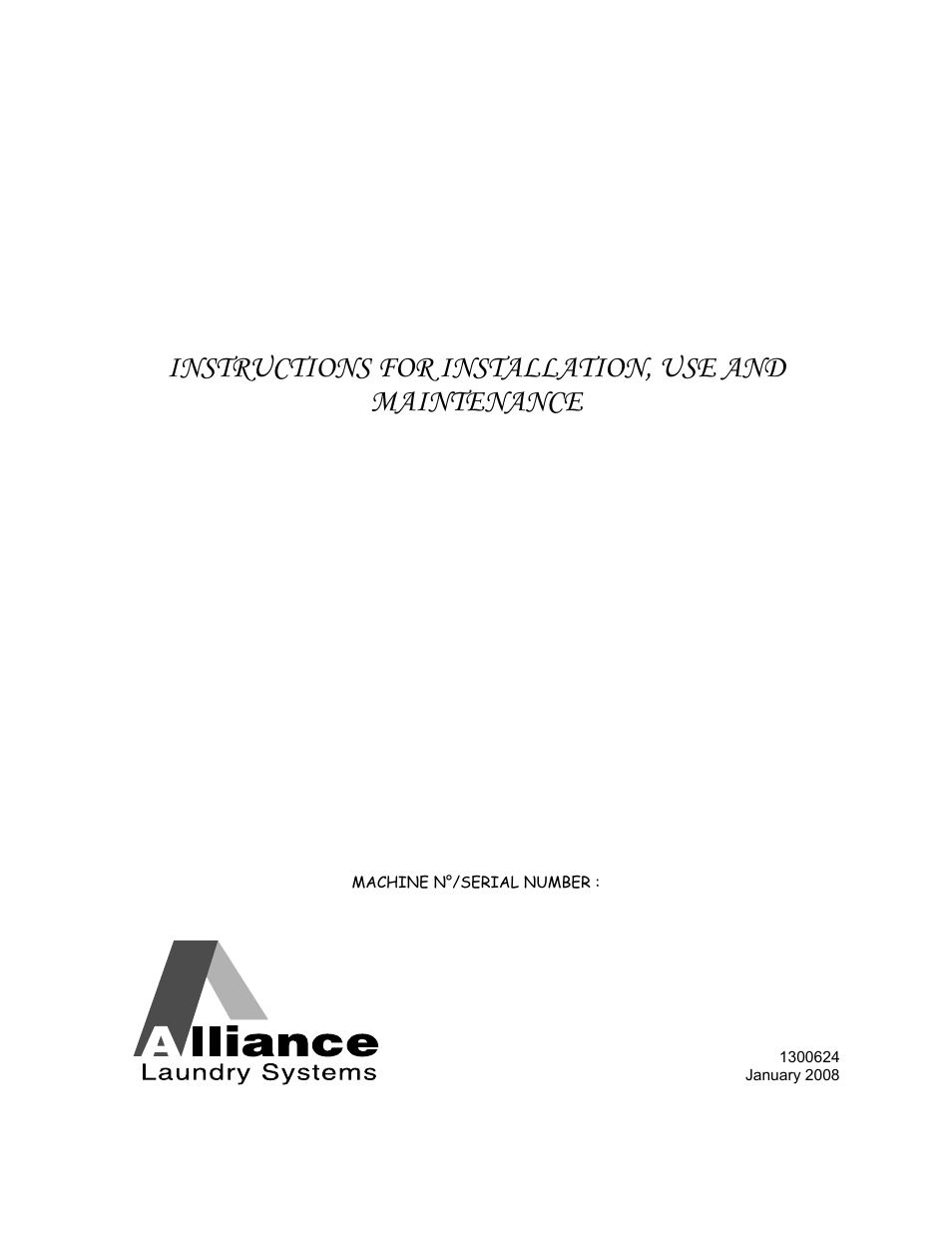 Alliance Laundry Systems CS2000 User Manual | 54 pages