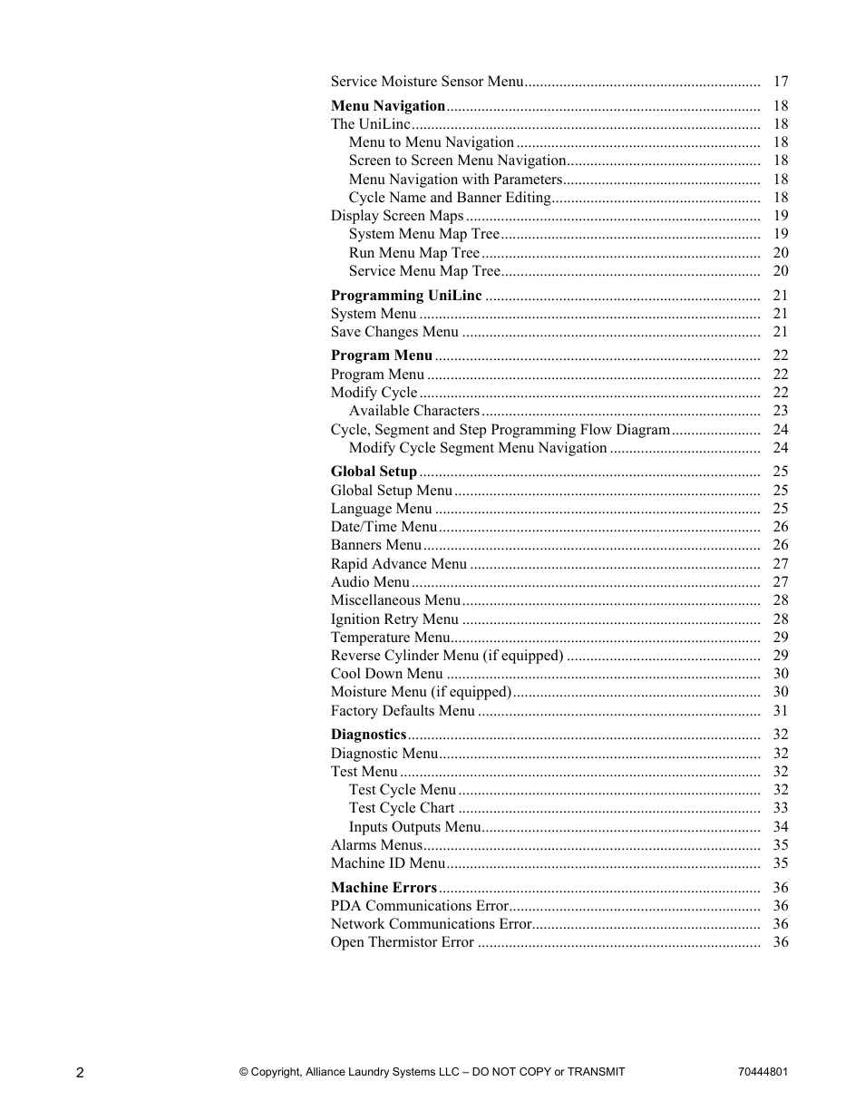 Alliance Laundry Systems TMB1276C User Manual | Page 4 / 48