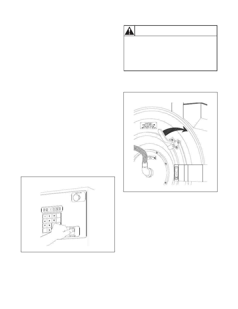 Uw models with p-control, Pre-operating instructions operating instructions, Warning | Alliance Laundry Systems Extractors P232156R9 User Manual | Page 38 / 45