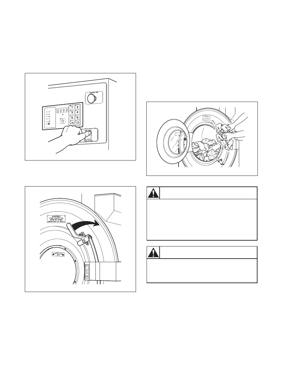 Uw models with a-control, Warning | Alliance Laundry Systems Extractors P232156R9 User Manual | Page 41 / 45
