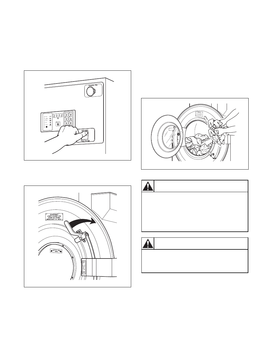 Uw models with b-control, Warning | Alliance Laundry Systems Extractors P232156R9 User Manual | Page 43 / 45