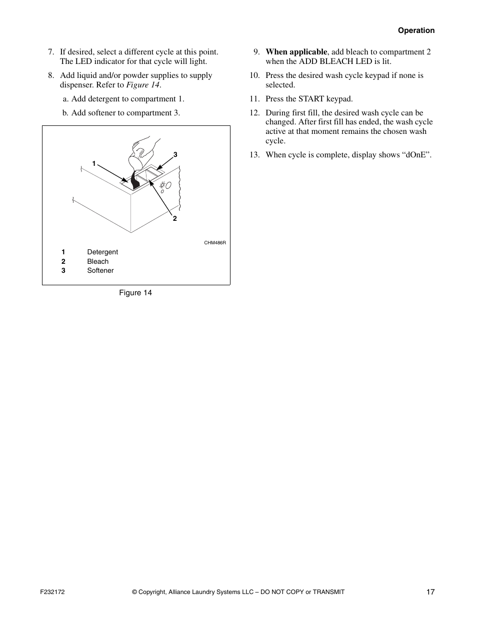 Alliance Laundry Systems CHM160C User Manual | Page 19 / 26