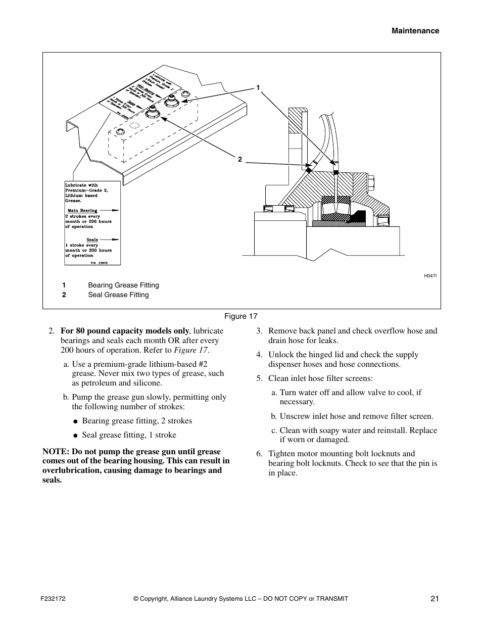 Alliance Laundry Systems CHM160C User Manual | Page 23 / 26