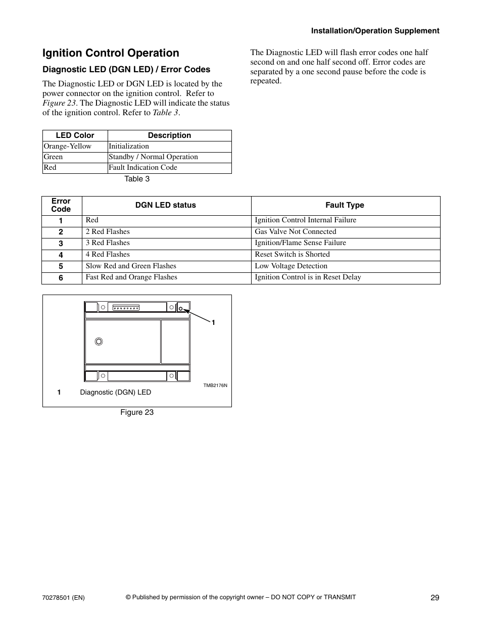 Ignition control operation | Alliance Laundry Systems Drying Tumbler 70278501R5EN User Manual | Page 31 / 32