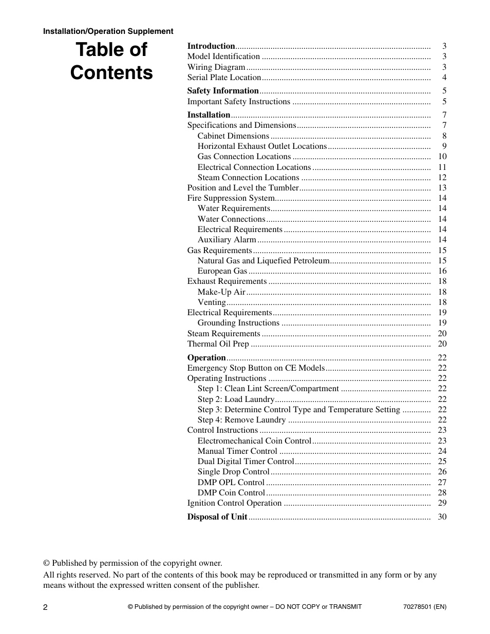 Alliance Laundry Systems Drying Tumbler 70278501R5EN User Manual | Page 4 / 32