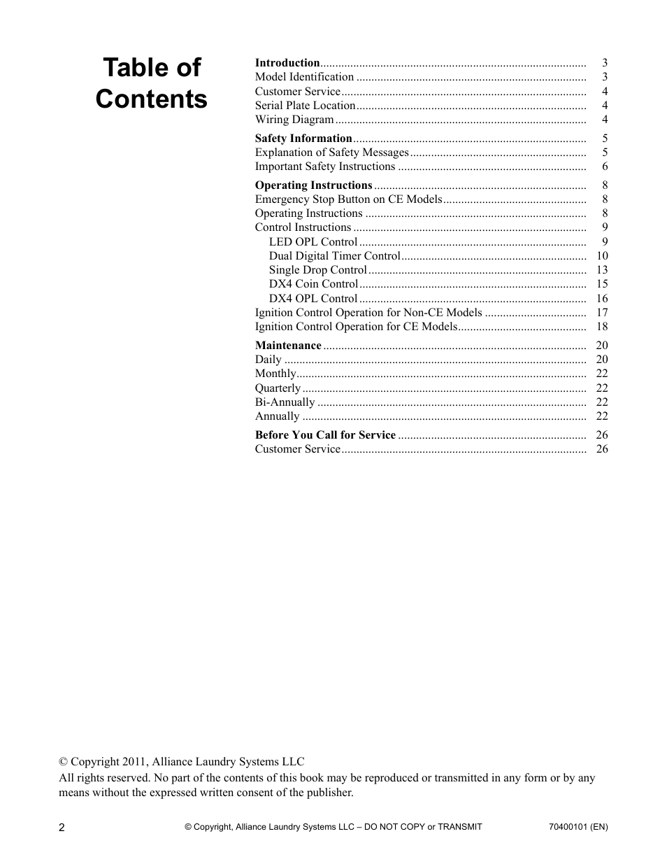 Alliance Laundry Systems 602004144 User Manual | Page 4 / 28