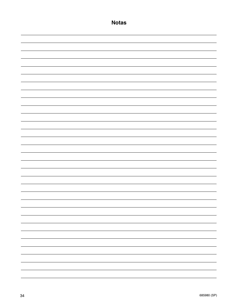 Notas | Alliance Laundry Systems H011C User Manual | Page 36 / 42