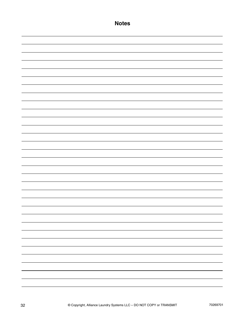 Alliance Laundry Systems 70269701R4 User Manual | Page 34 / 66