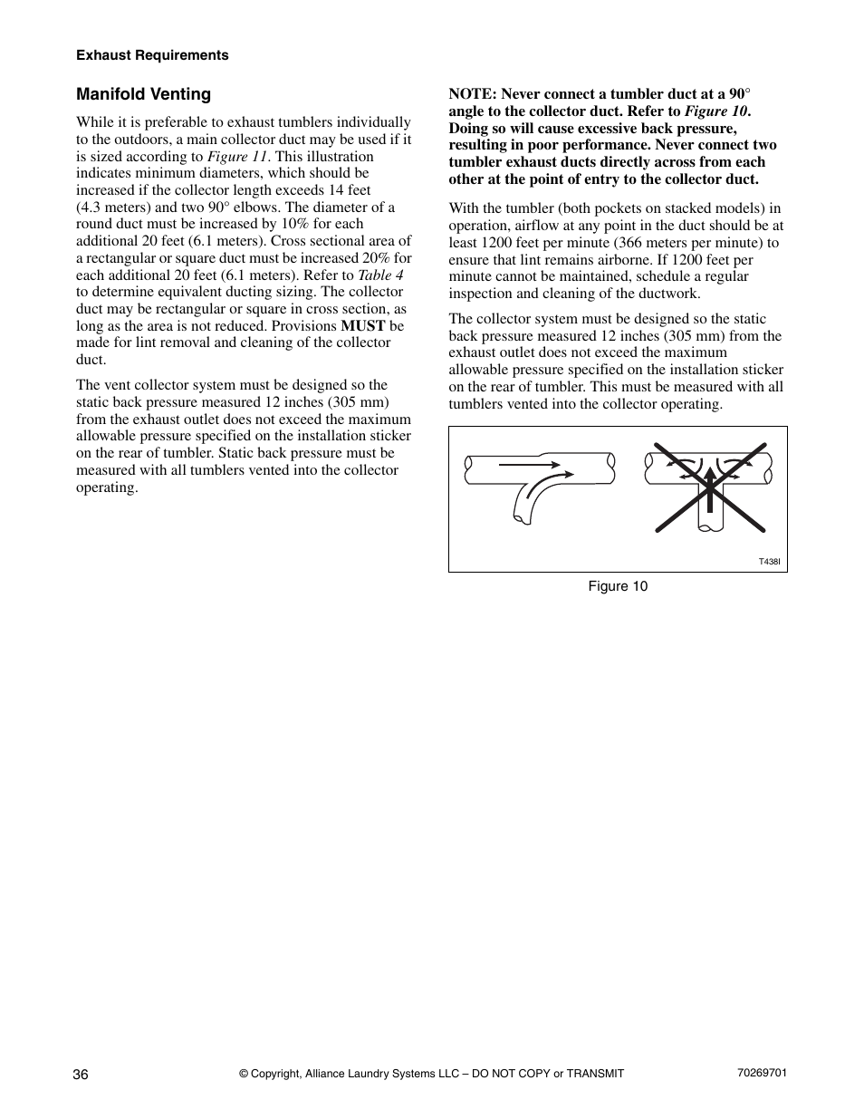 Manifold venting | Alliance Laundry Systems 70269701R4 User Manual | Page 38 / 66
