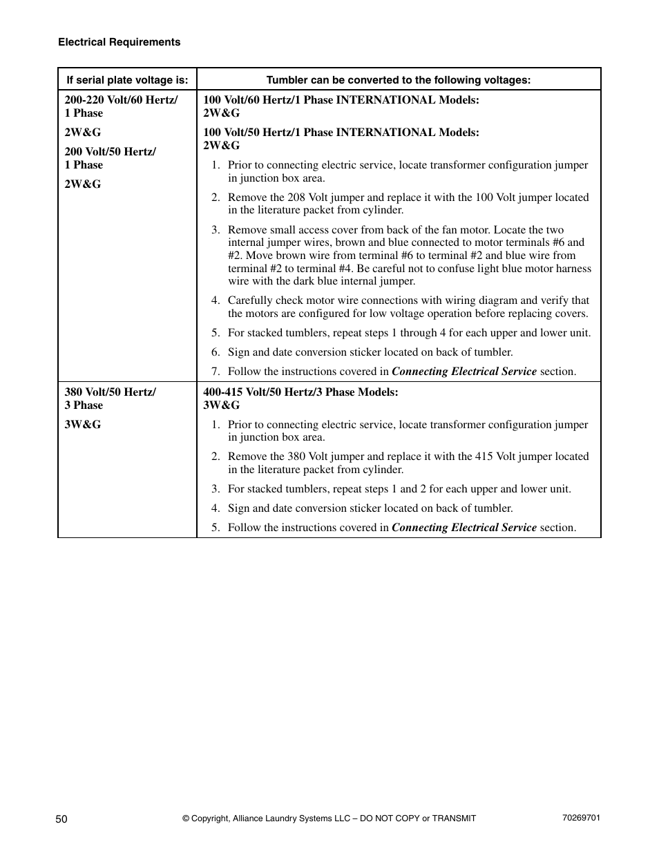 Alliance Laundry Systems 70269701R4 User Manual | Page 52 / 66