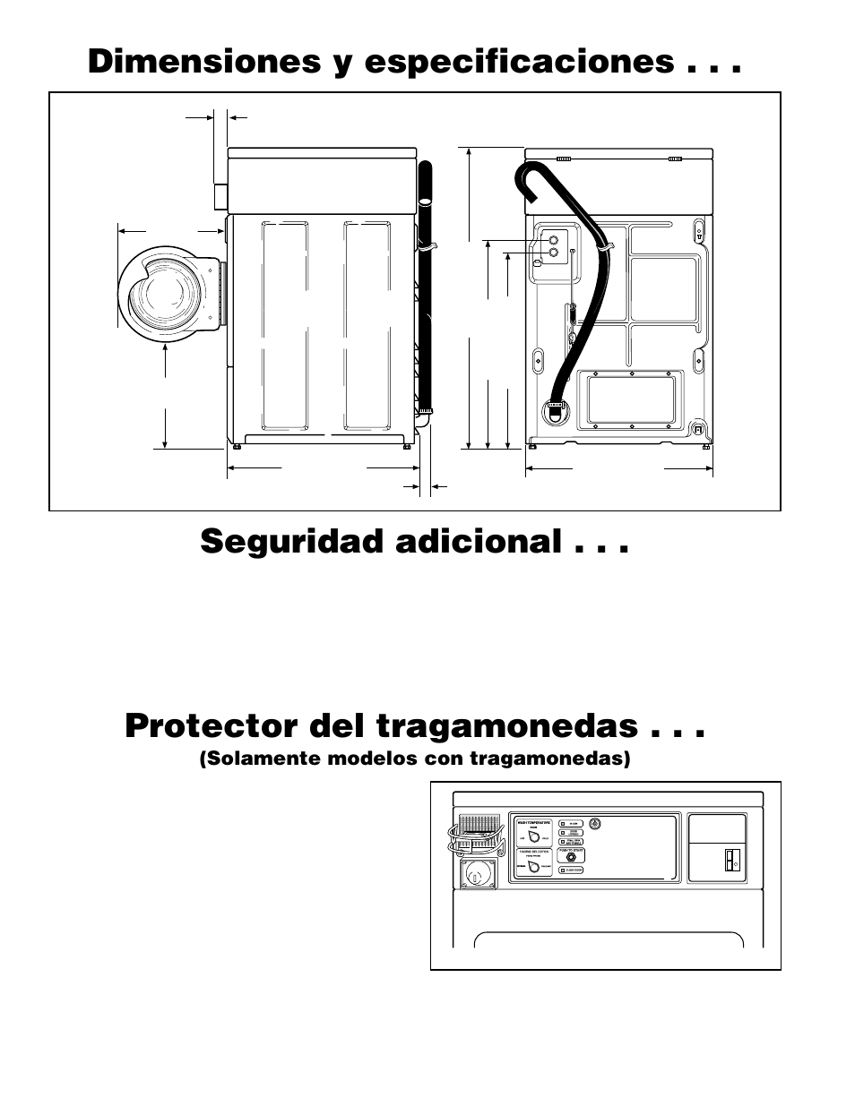 Protector del tragamonedas, Solamente modelos con tragamonedas) | Alliance Laundry Systems H236I User Manual | Page 30 / 52