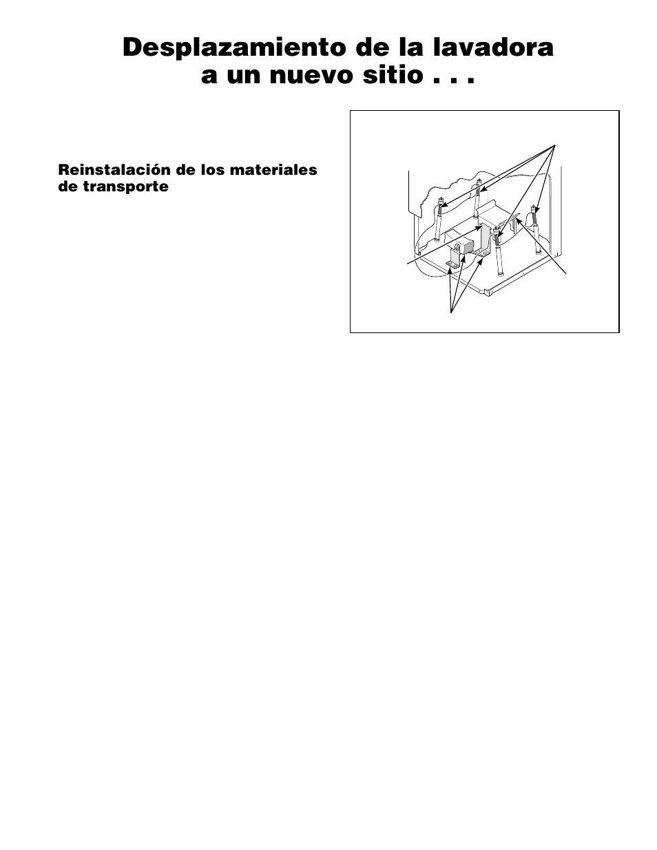 Desplazamiento de la lavadora a un nuevo sitio | Alliance Laundry Systems H236I User Manual | Page 37 / 52