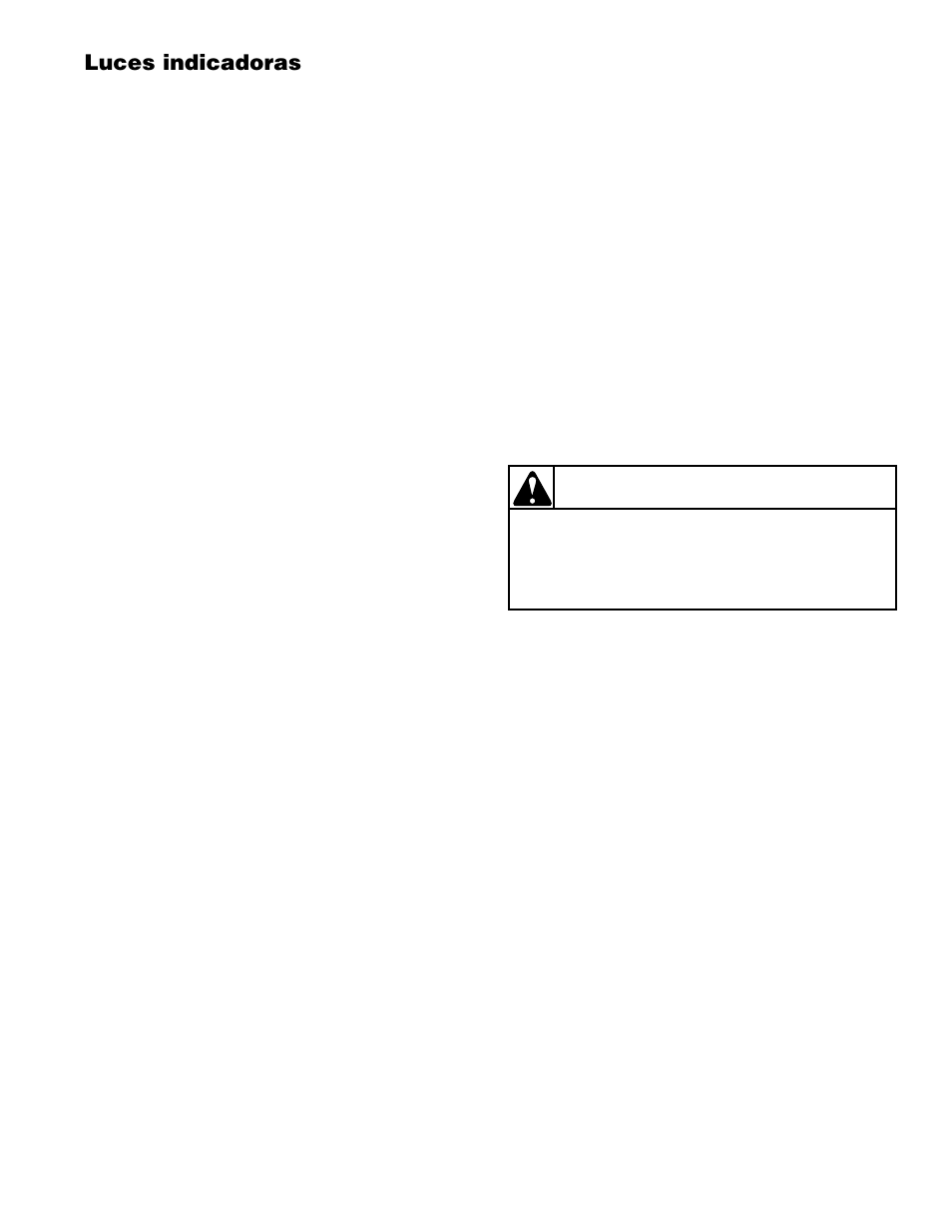 Advertencia, Luces indicadoras | Alliance Laundry Systems H236I User Manual | Page 47 / 52
