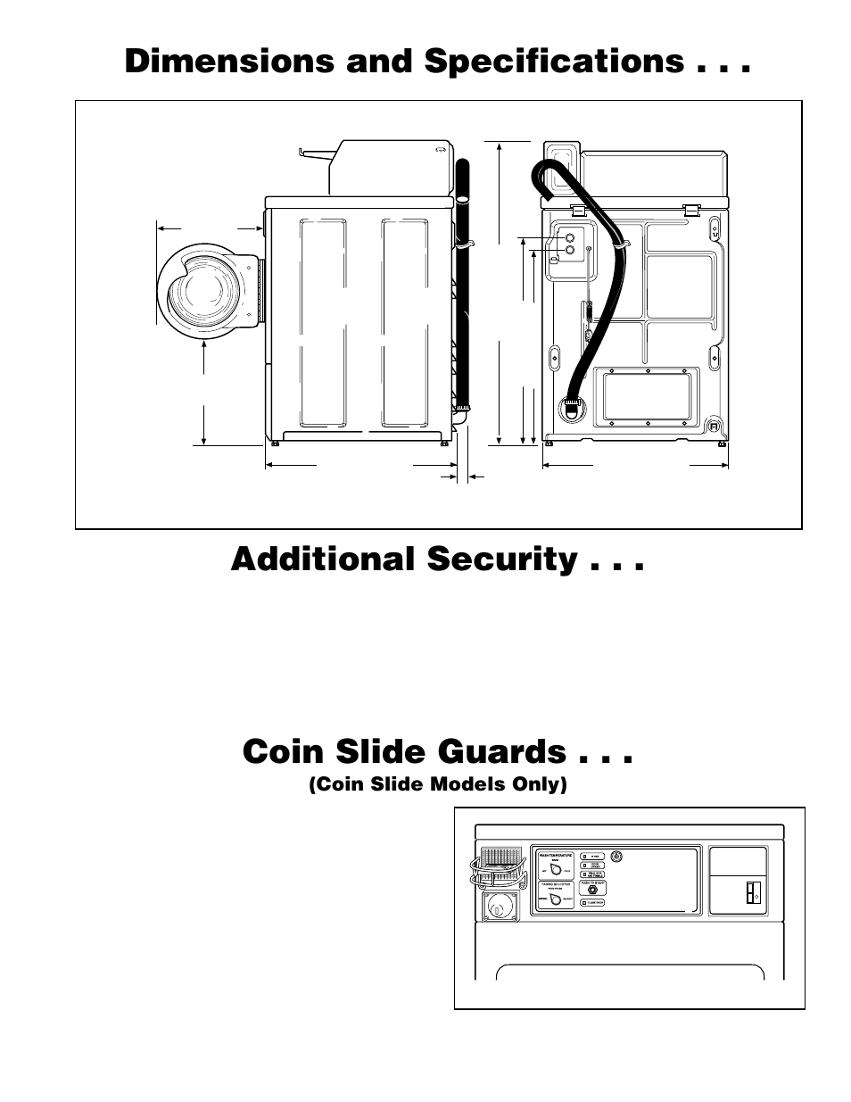 Coin slide guards, Coin slide models only) | Alliance Laundry Systems H236I User Manual | Page 7 / 52