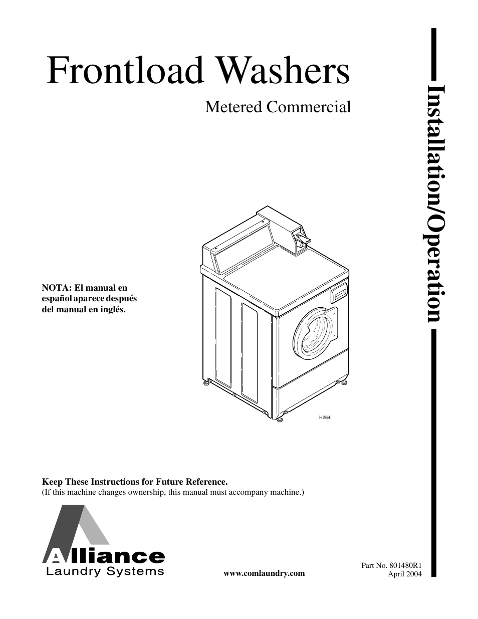 Alliance Laundry Systems H264I User Manual | 76 pages