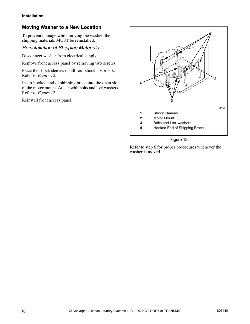 Alliance Laundry Systems H264I User Manual | Page 18 / 76