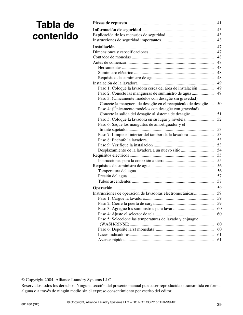 Alliance Laundry Systems H264I User Manual | Page 41 / 76