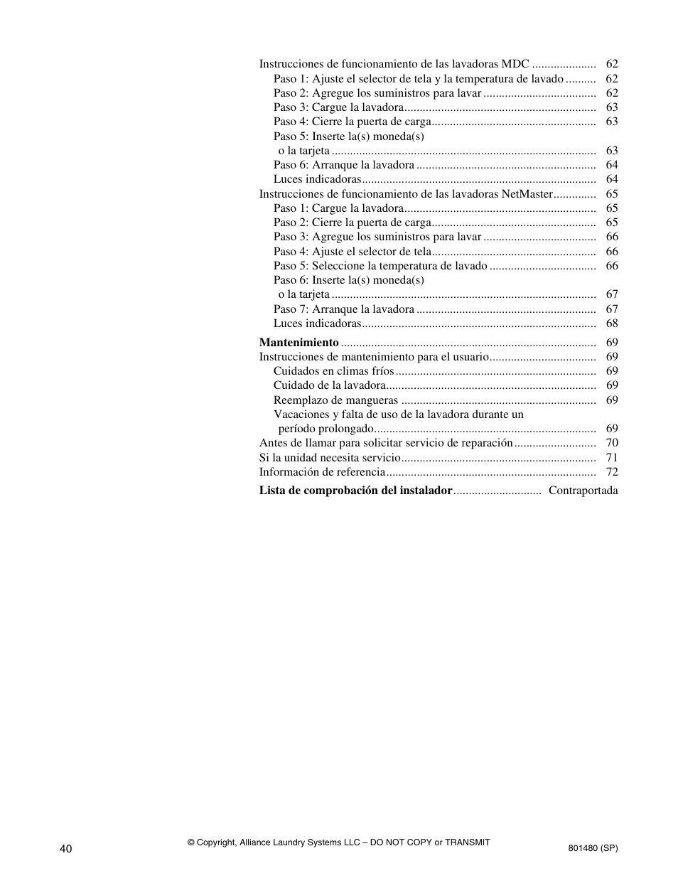 Alliance Laundry Systems H264I User Manual | Page 42 / 76