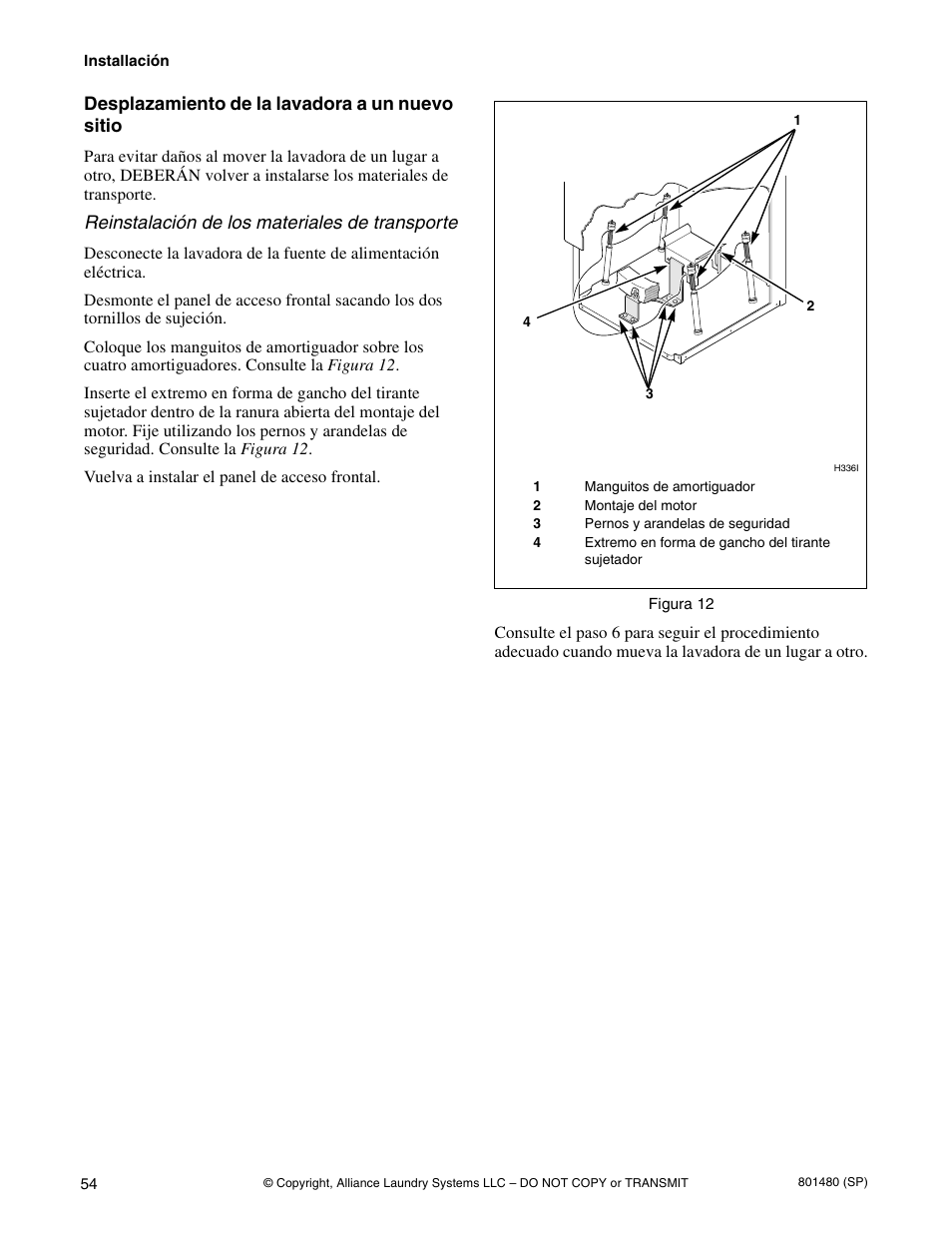 Alliance Laundry Systems H264I User Manual | Page 56 / 76