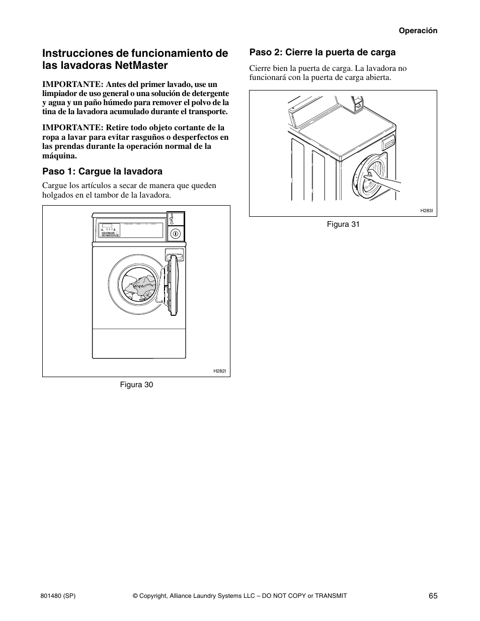 Alliance Laundry Systems H264I User Manual | Page 67 / 76