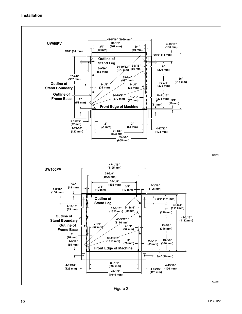 Installation, 10 figure 2 | Alliance Laundry Systems F232122R3 User Manual | Page 12 / 64