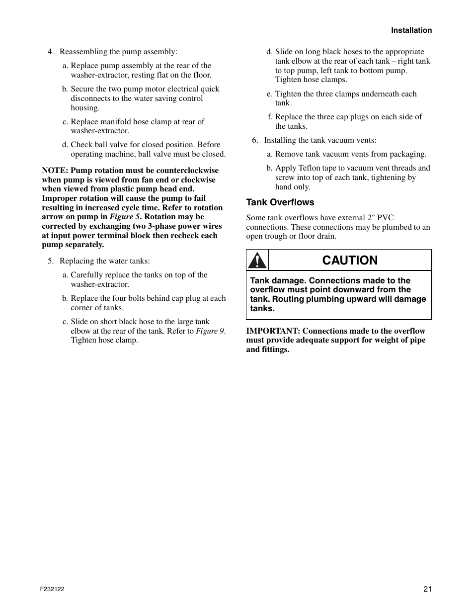 Caution | Alliance Laundry Systems F232122R3 User Manual | Page 23 / 64