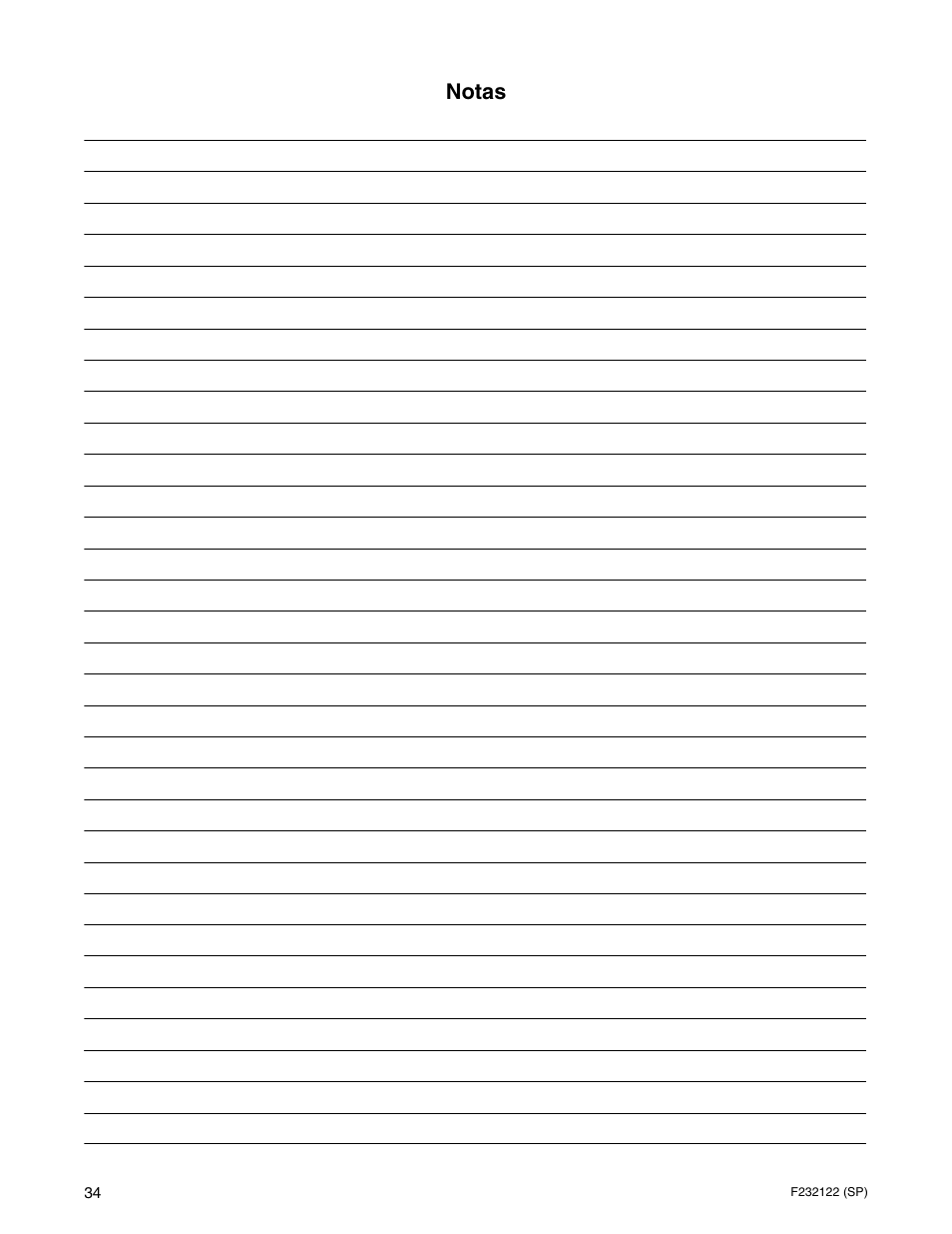 Notas | Alliance Laundry Systems F232122R3 User Manual | Page 36 / 64