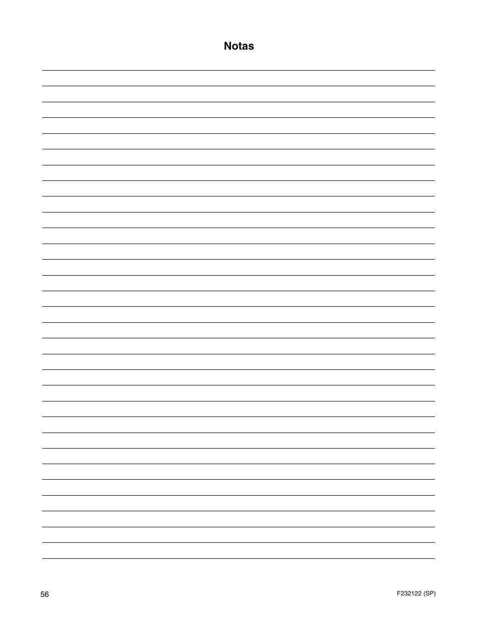 Notas | Alliance Laundry Systems F232122R3 User Manual | Page 58 / 64