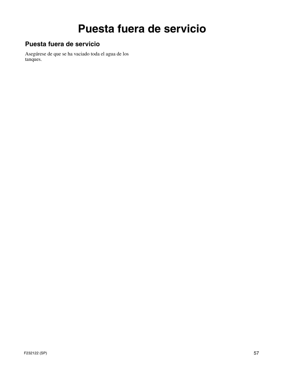 Puesta fuera de servicio | Alliance Laundry Systems F232122R3 User Manual | Page 59 / 64