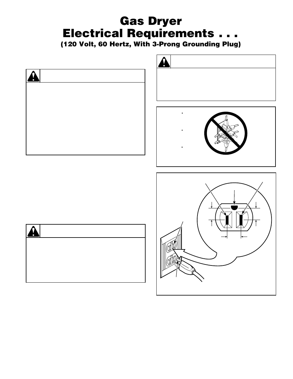 Gas dryer electrical requirements, Warning | Alliance Laundry Systems H242I User Manual | Page 27 / 114