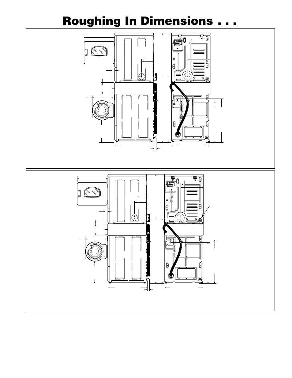 Roughing in dimensions, Gas electric | Alliance Laundry Systems H242I User Manual | Page 7 / 114