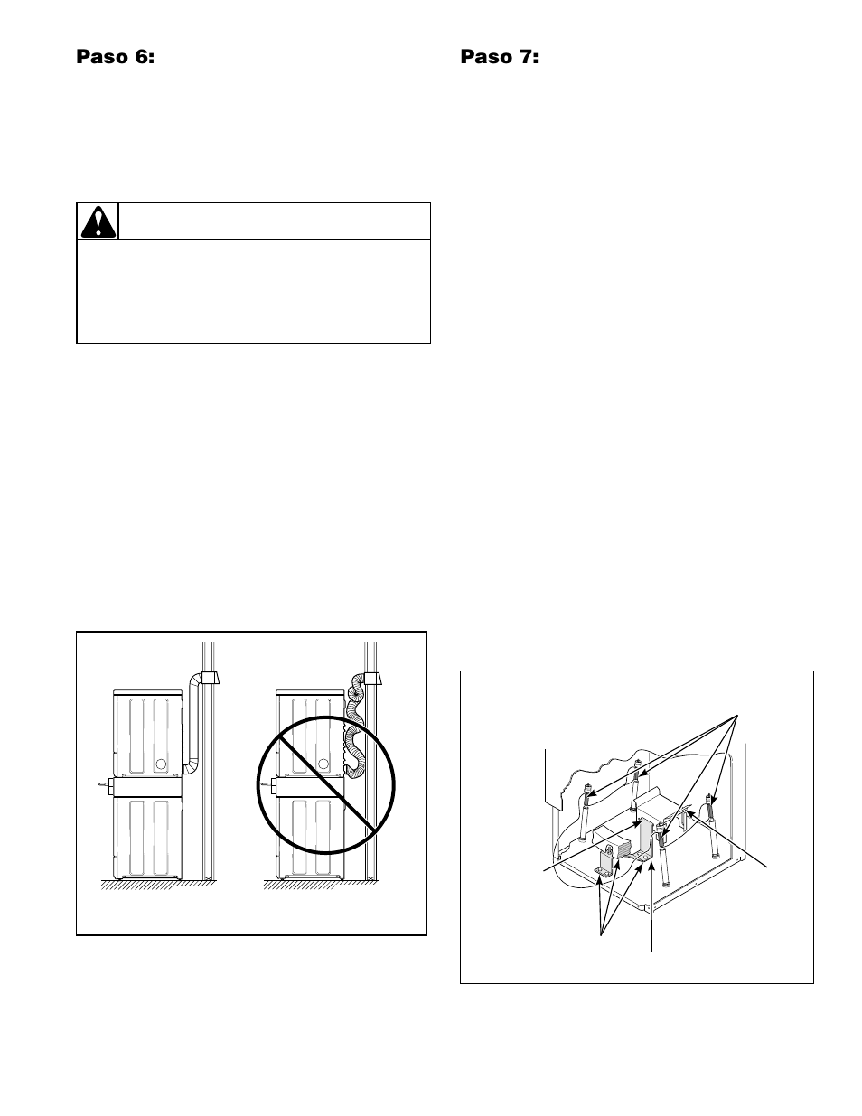 Advertencia incorrecto, Correcto | Alliance Laundry Systems H242I User Manual | Page 71 / 114