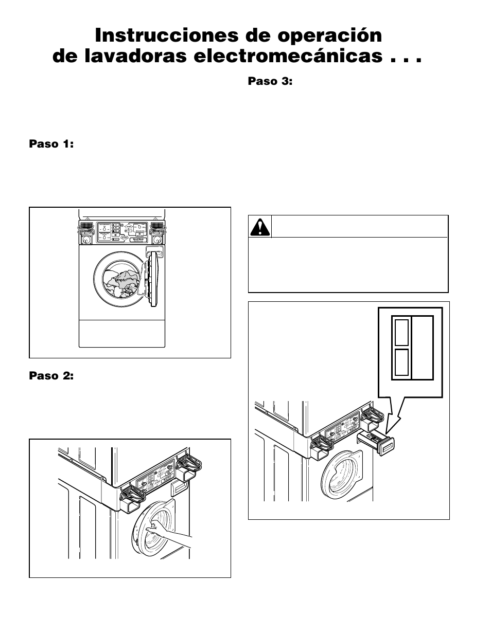 Precaución | Alliance Laundry Systems H242I User Manual | Page 94 / 114