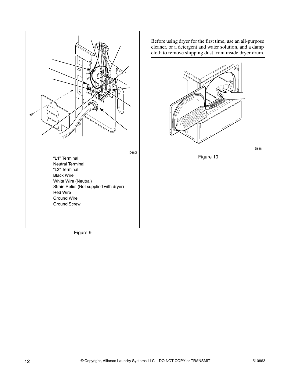 Step 5: wipe out inside of dryer | Alliance Laundry Systems D715I User Manual | Page 14 / 34