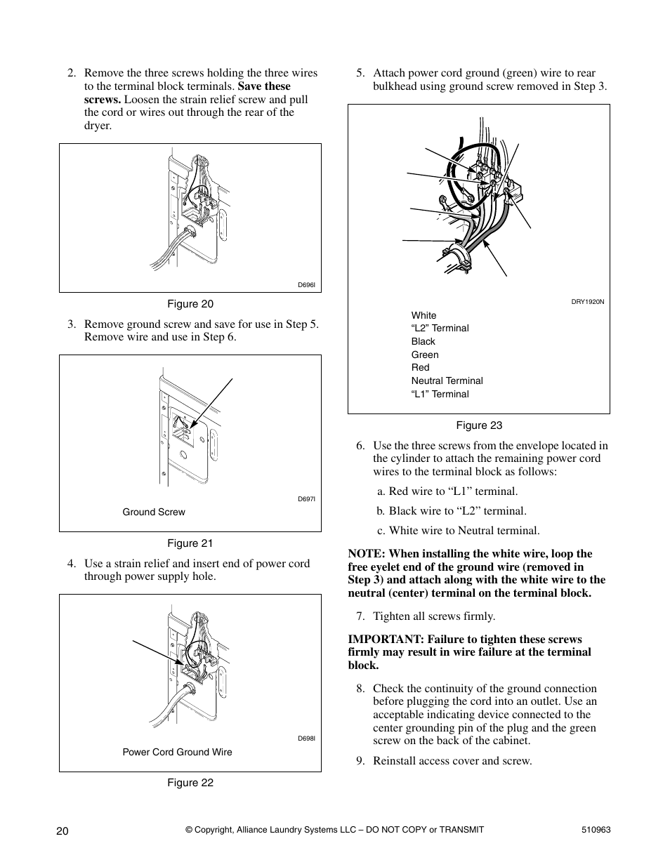 Alliance Laundry Systems D715I User Manual | Page 22 / 34