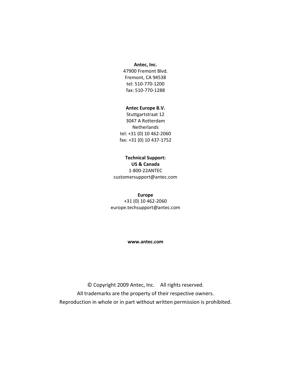 Antec TRUEPOWER QUATTRO TPQ-1200 User Manual | Page 8 / 8