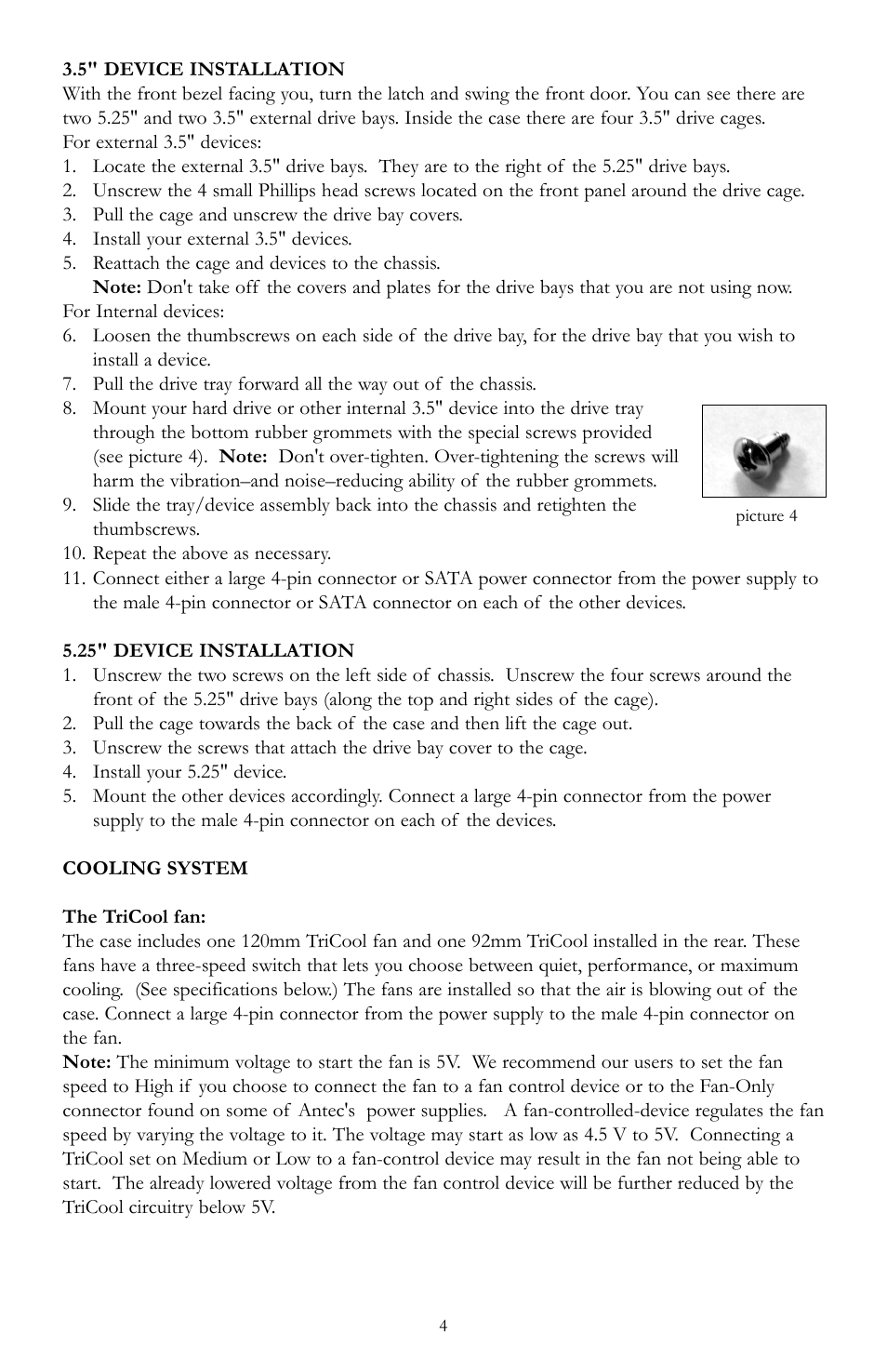 Antec 4U User Manual | Page 4 / 6